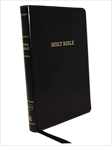 KJV, Thinline Bible, Large Print, Leathersoft, Black, Red Letter Edition, Comfort Print: Holy Bible, King James Version Imitation Leather – Large Print, March by Thomas Nelson