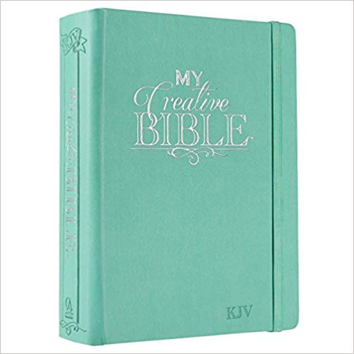 Holy Bible: My Creative Bible KJV: Aqua Hardcover Bible for Creative Journaling Imitation Leather – April by Christian Art Publishers