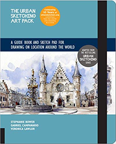 The Urban Sketching Art Pack: A Guide Book and Sketch Pad for Drawing on Location Around the World--Includes a 112-page paperback book plus 112-page sketchpad Hardcover – November by Gabriel Campanario
